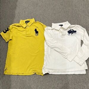Polo by Ralph Lauren Kids' Yellow and White Polo Set size 8